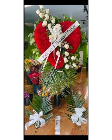Heart Shaped Wreath Flower Arrangement