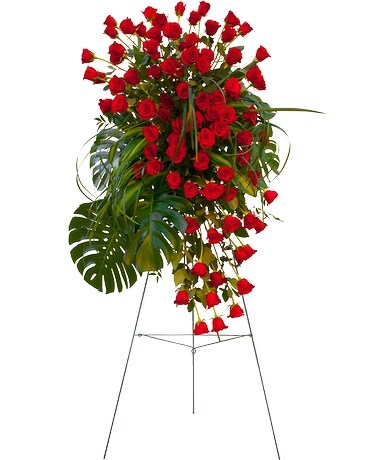 Rose Waterfall Flower Arrangement