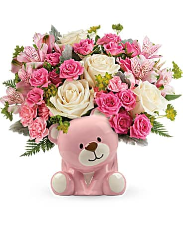 New Baby Girl Floral Arrangement Flower Arrangement