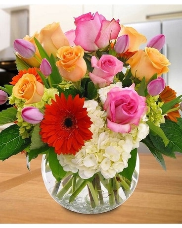 Roses & Gerbera Vase