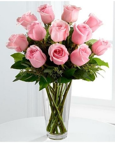 Dozen Pink Roses