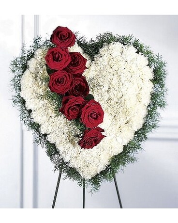 Standing Heart Flower Arrangement