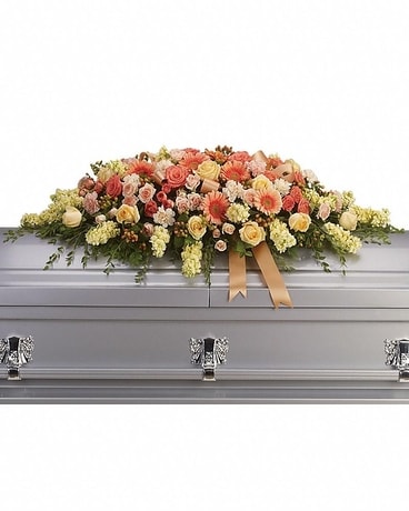 Warmest Remembrance Casket Spray Flower Arrangement