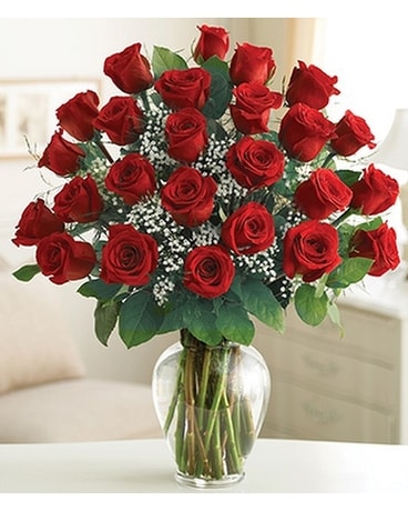 2 Dozen Red Roses Flower Arrangement