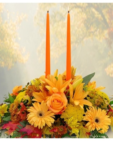 Autumn Gathering Centerpiece Flower Arrangement