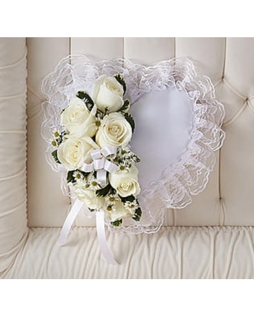 Heart Pillow Casket Insert Funeral Arrangement