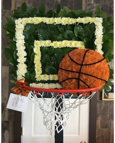 Basketball Hoop with Rim Funeral Arrangement