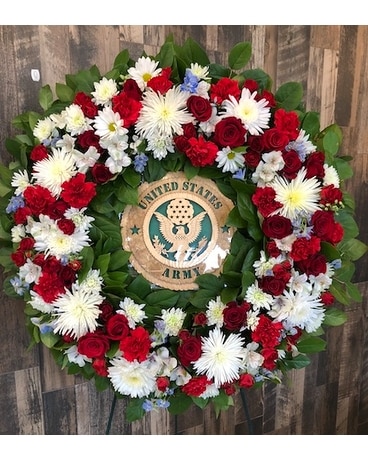 Army Salute Wreath Funeral Arrangement