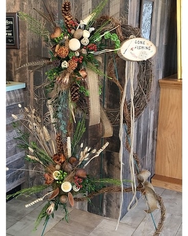 Gone Fishing Funeral Arrangement