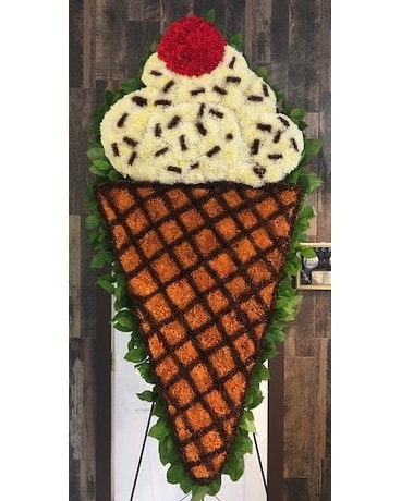 Ice Cream Cone Funeral Arrangement