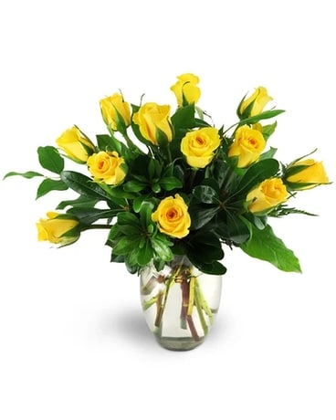 Yellow Rose Delight Flower Arrangement