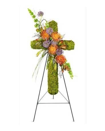 Natural Beauty Sympathy Cross™ Funeral Arrangement