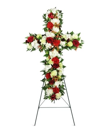 Love and Prayers Sympathy Cross™ Funeral Arrangement