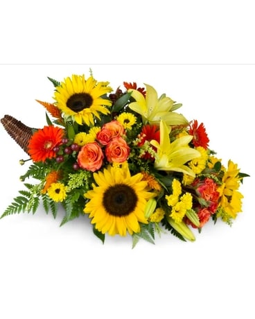 Giving Thanks Cornucopia™ Flower Arrangement