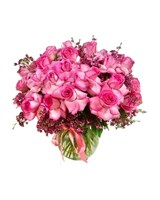 6 roses, in a bouquet size,  inches height and  inches wide.