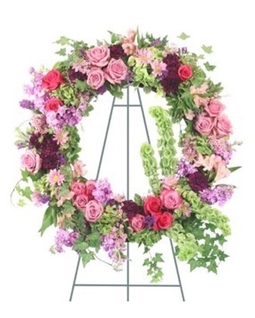 Ever Enchanting Standing Wreath Funeral Arrangement