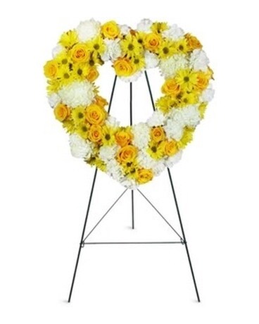 Today and Forever Standing Heart Funeral Arrangement