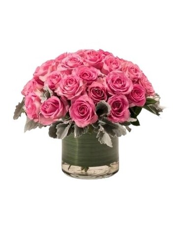 For The Queen-24 Pink Roses Flower Arrangement