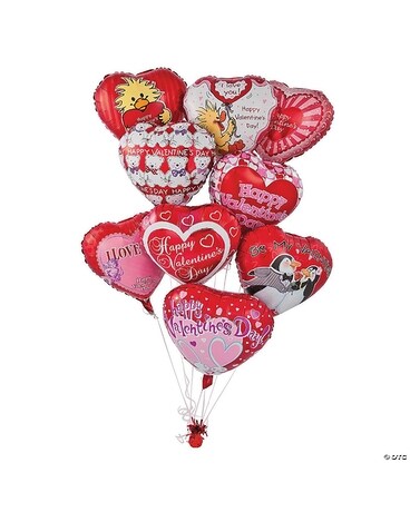Valentines Day mylar Balloon Set Balloon Bouquet