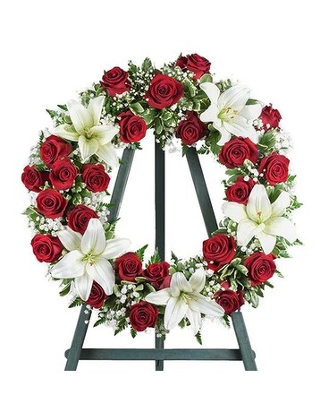 Loving You Always - Standing Wreath Funeral Arrangement