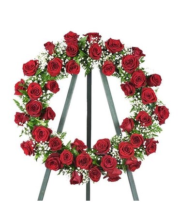 Ring of Roses Funeral Arrangement