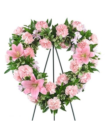PINK PASSION OPEN HEART Funeral Arrangement