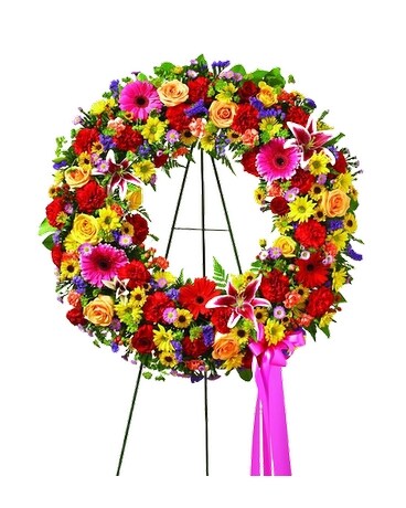 Colorful Serenity Funeral Arrangement