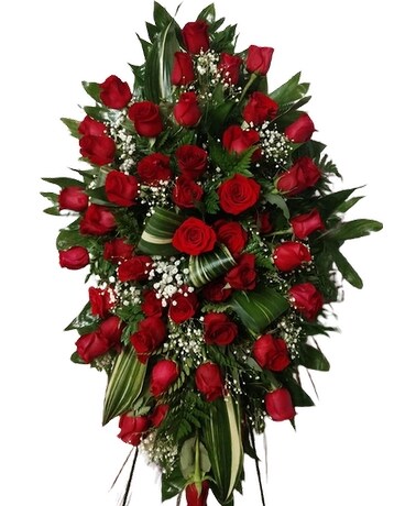 Cherished Farewell Standing Spray Funeral Arrangement
