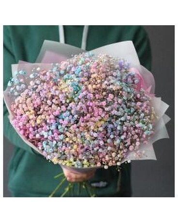 Pastel Babies Breath Flower Arrangement