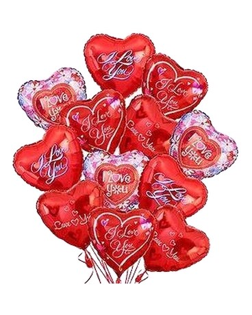 I Love you Mylar Balloon Set-12 Mylar Balloons Balloons