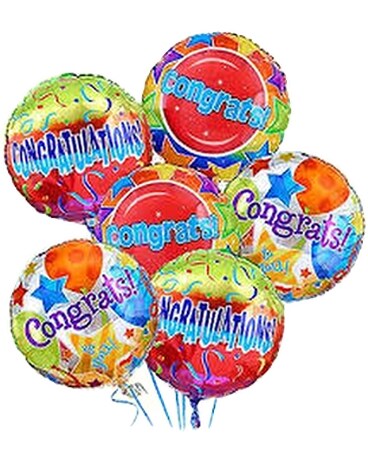 Congratulations Mylar Balloon Set-6 Mylar Balloons Balloon Bouquet