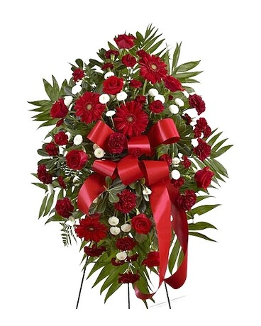 Always And Forever Standing Spray As shown Deluxe Funeral Arrangement