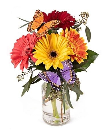 Butterflies and Beauty Flower Arrangement