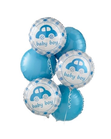 Its A Boy Mixed Balloon Set (6-Mylar Balloons) Flower Arrangement