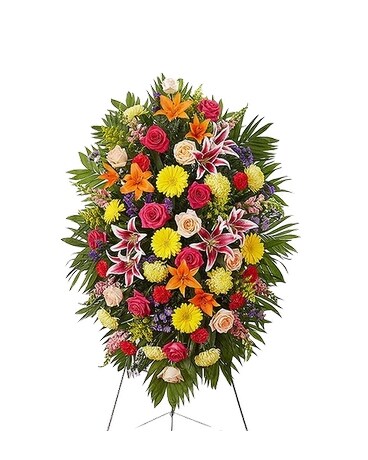 Classic Mixed Flower Spray Funeral Arrangement