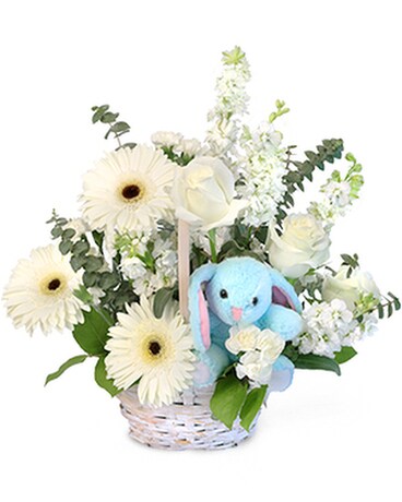 Tiny Blue Blessings Bouquet Flower Arrangement