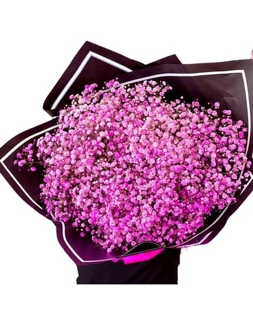 Hot Pink Babies Breath Bouquet Bouquet