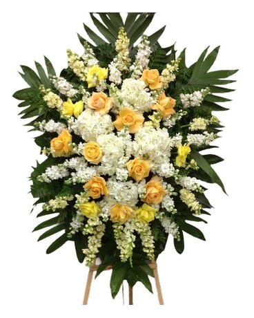 Bright And Beautiful Funeral Arrangement