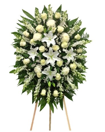 Soft Whispers(As shown Deluxe) Funeral Arrangement