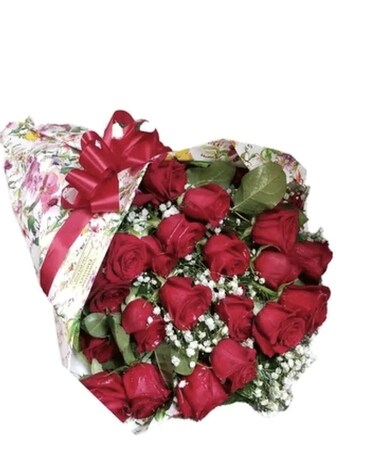 Wrapped Roses Flower Arrangement