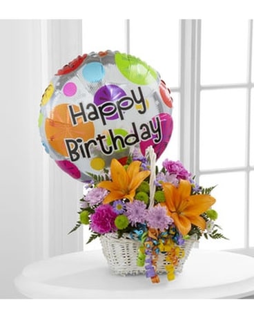 THE FTD® HAPPY BLOOMS™ BASKET Flower Arrangement