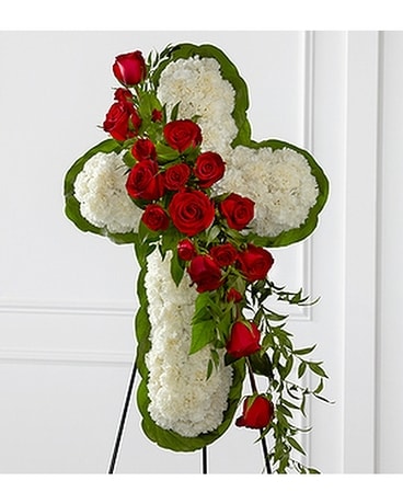 FLORAL CROSS EASEL Flower Arrangement