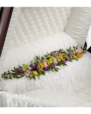 TRAIL OF FLOWERS™ CASKET ADORNMENT Flower Arrangement