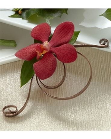 RED MOKARA BOUTONNIERE Flower Arrangement