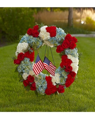 TO HONOR ONE'S COUNTRY™ WREATH Flower Arrangement