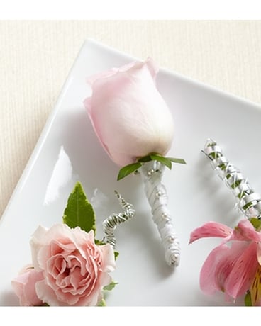 PINK ROSE BOUTONNIERE Flower Arrangement