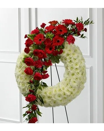 GRACEFUL TRIBUTE™ WREATH Flower Arrangement
