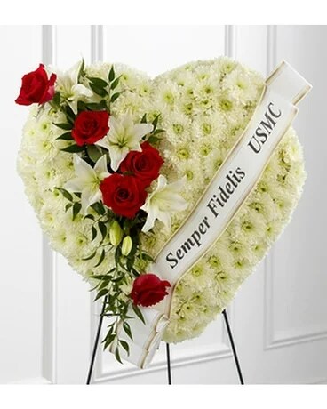 SALUTE TO A PATRIOT™ STANDING HEART Flower Arrangement