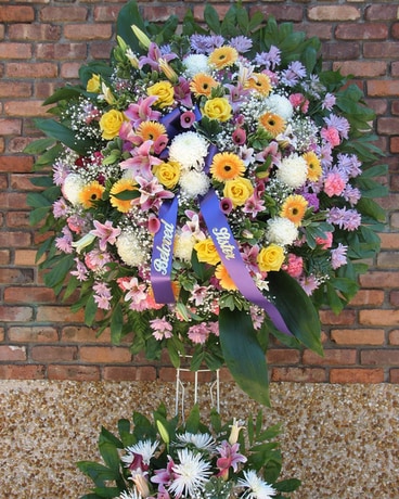 Pastel Wreath Flower Arrangement