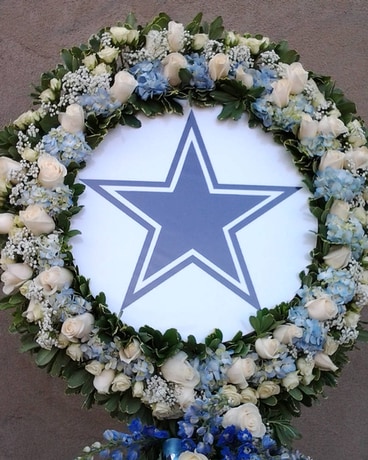 Dallas Cowboys Wreath Flower Arrangement